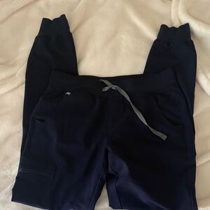 Navy figs pants small tall scrub